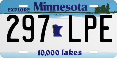 MN license plate 297LPE