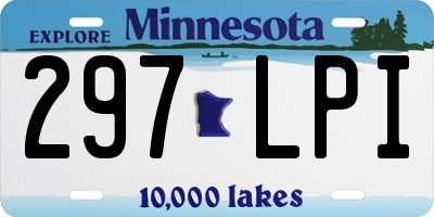 MN license plate 297LPI