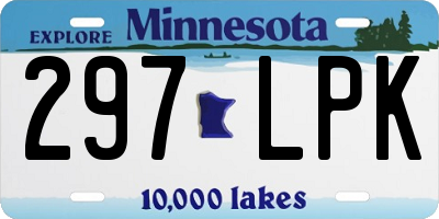 MN license plate 297LPK