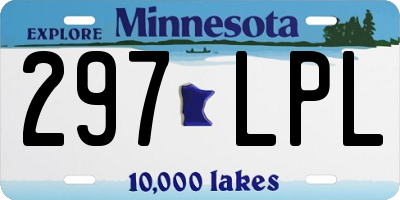 MN license plate 297LPL