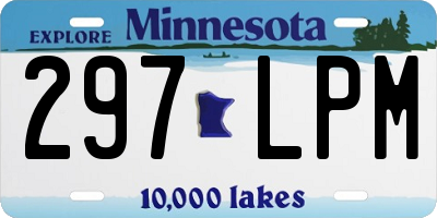 MN license plate 297LPM