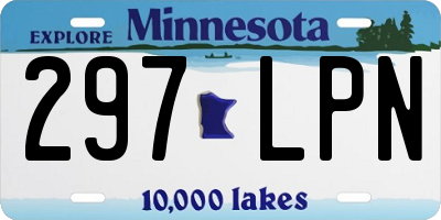 MN license plate 297LPN
