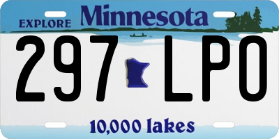 MN license plate 297LPO