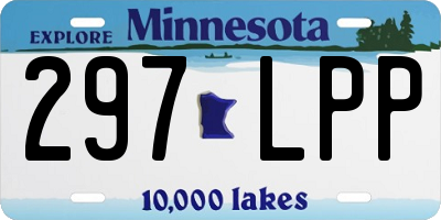 MN license plate 297LPP