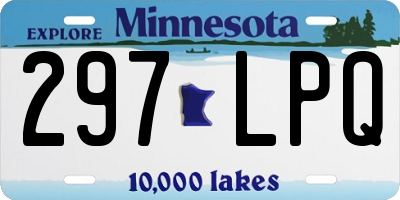MN license plate 297LPQ