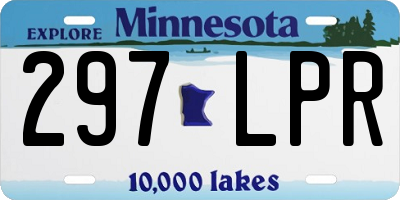 MN license plate 297LPR