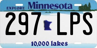 MN license plate 297LPS