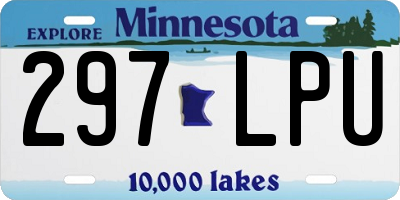 MN license plate 297LPU