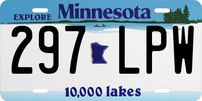 MN license plate 297LPW