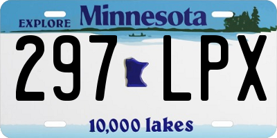 MN license plate 297LPX