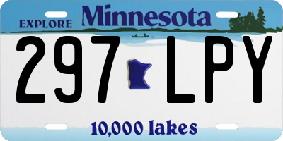MN license plate 297LPY