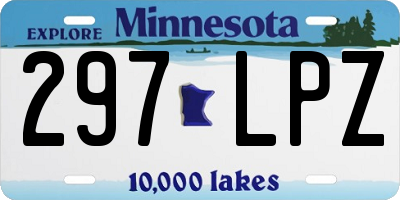 MN license plate 297LPZ