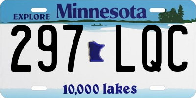 MN license plate 297LQC