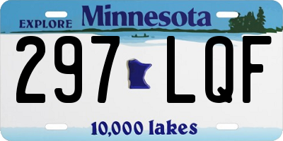 MN license plate 297LQF