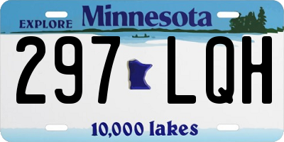 MN license plate 297LQH