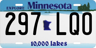 MN license plate 297LQO