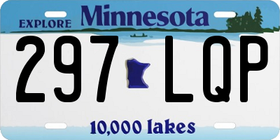 MN license plate 297LQP