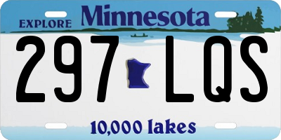 MN license plate 297LQS