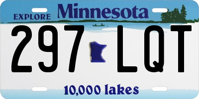 MN license plate 297LQT