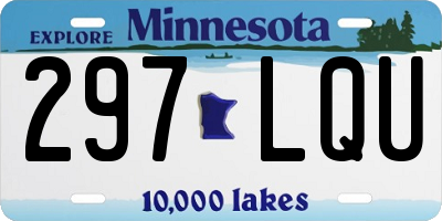 MN license plate 297LQU