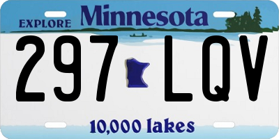 MN license plate 297LQV