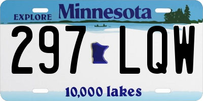 MN license plate 297LQW
