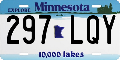 MN license plate 297LQY
