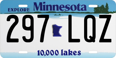 MN license plate 297LQZ