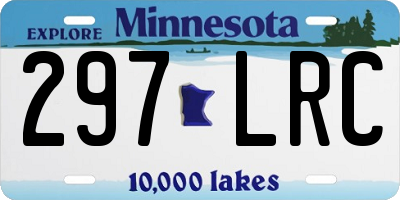 MN license plate 297LRC