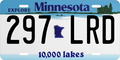 MN license plate 297LRD