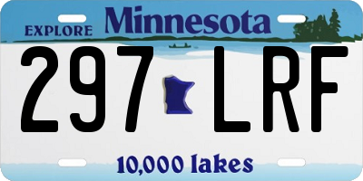 MN license plate 297LRF