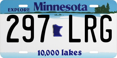 MN license plate 297LRG