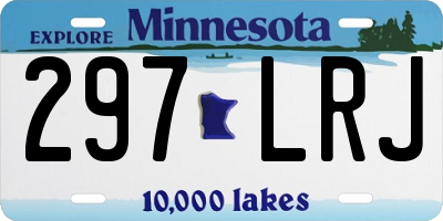 MN license plate 297LRJ