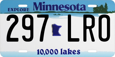 MN license plate 297LRO