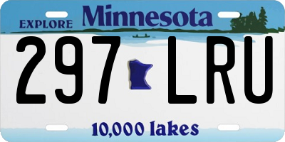 MN license plate 297LRU
