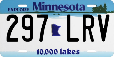 MN license plate 297LRV