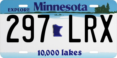 MN license plate 297LRX