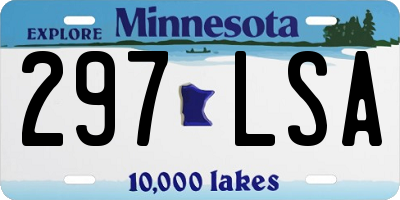 MN license plate 297LSA