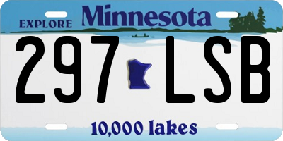 MN license plate 297LSB