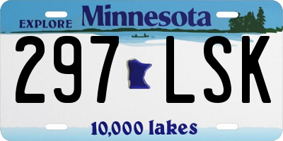 MN license plate 297LSK