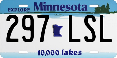 MN license plate 297LSL