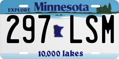 MN license plate 297LSM
