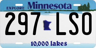 MN license plate 297LSO