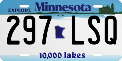 MN license plate 297LSQ