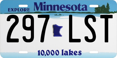 MN license plate 297LST
