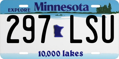 MN license plate 297LSU