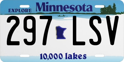 MN license plate 297LSV