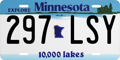 MN license plate 297LSY