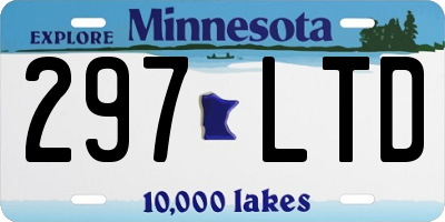 MN license plate 297LTD