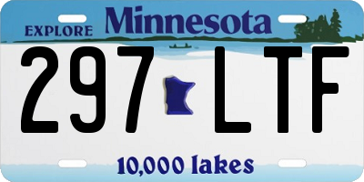 MN license plate 297LTF